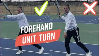 Control & Power on your forehand shot with the Forehand Unit Turn - Tennis Guide by Spinshot Sports