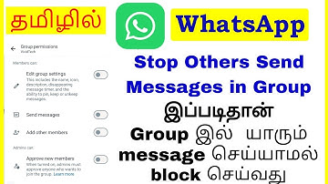 How to Stop Group Members Send messages in WhatsApp Group Tamil | VividTech