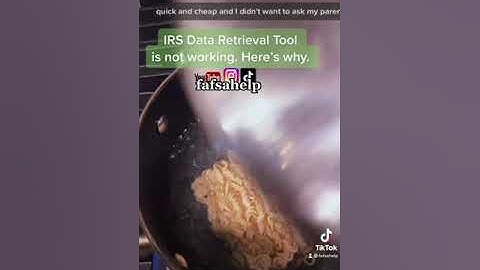 IRS Data Retrieval Tool- NOT WORKING