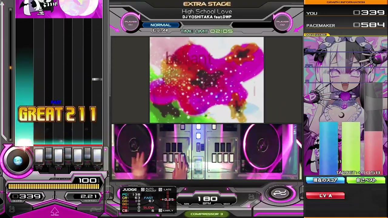 beatmania IIDX 32 Pinky Crush】High School Love【SP NORMAL】 - YouTube