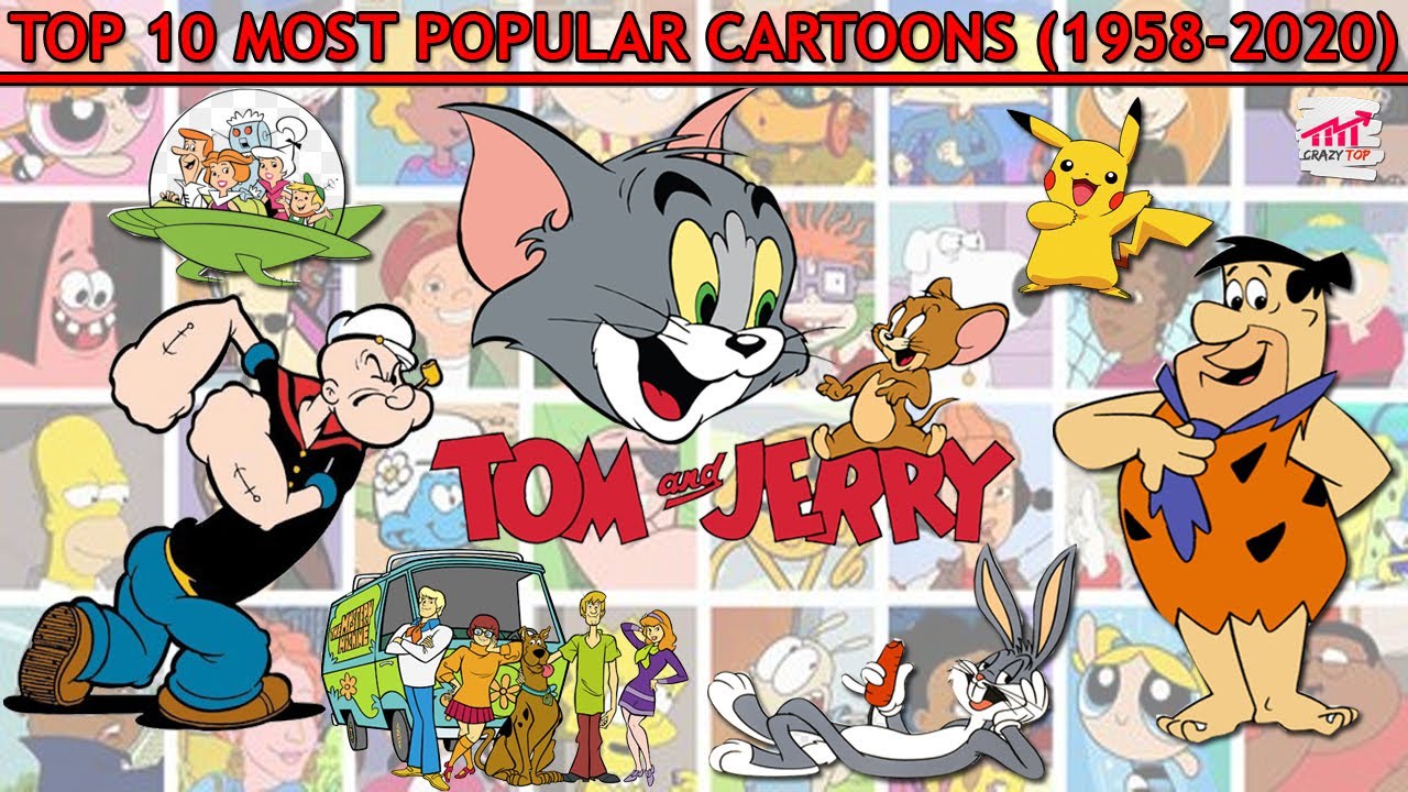 Top 10 Most Popular Cartoons 1958 2020 Youtube 