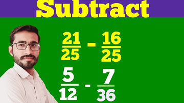 Subtraction of Rational number | Rational number | Subtract 5/12.  -  7/36 | Class 8th maths|