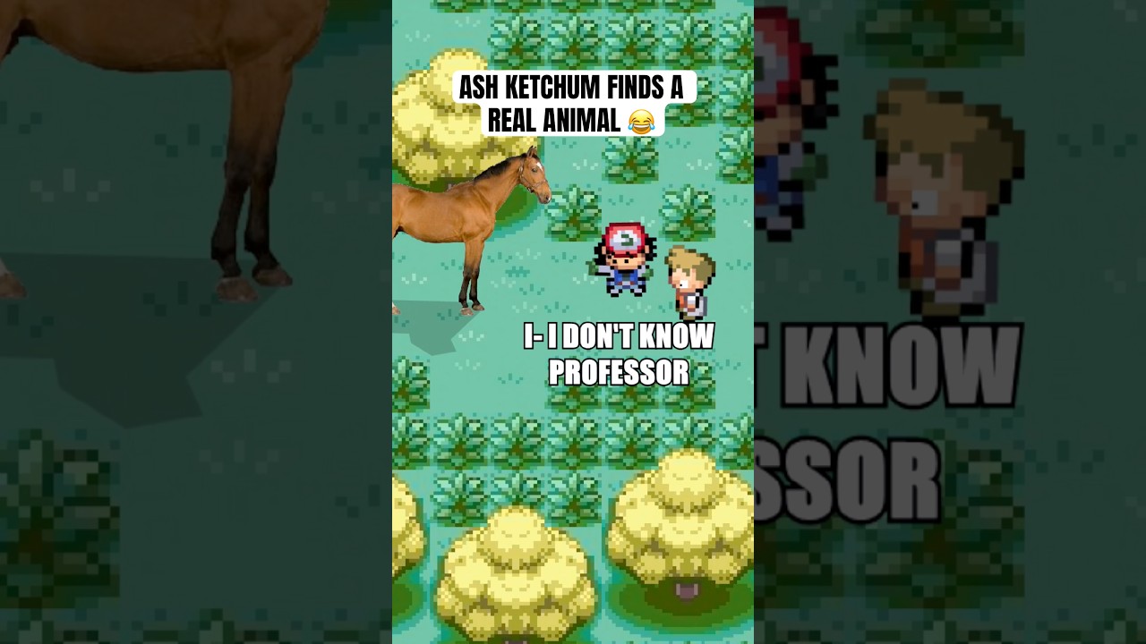 Ash Ketchum finds a real animal 😂 #pokemon #shorts