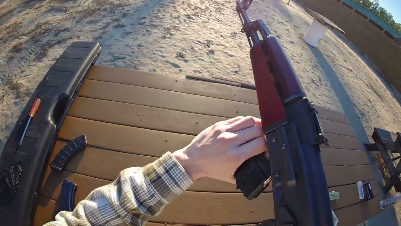 Zastava AK-47 M70 POV shooting 