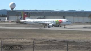 TAP Airbus A320 CS-TNQ landing @ OSL rwy 01R