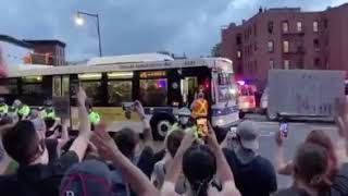 NYPD commandeered a city bus for prisoner transport during a protest—this bus driver stepped off and