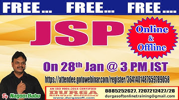 JSP (FREE Batch) Online/Offline Batch in DURGASOFT