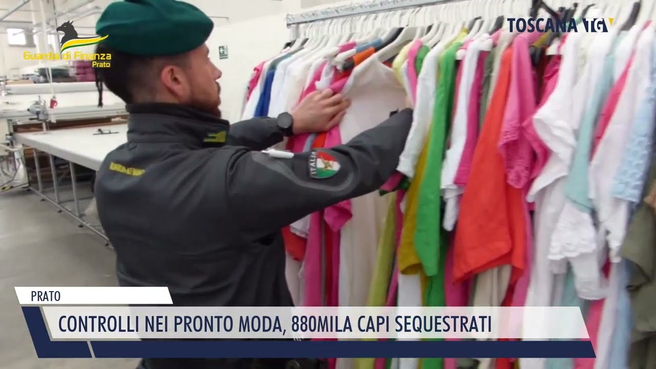 2023-03-27 PRATO - CONTROLLI NEI PRONTO MODA, 880MILA CAPI SEQUESTRATI