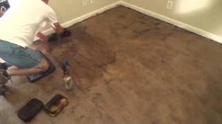 Joe's old world leathery looking stained floor Joe S Stained Concrete Floor Is Looking Good