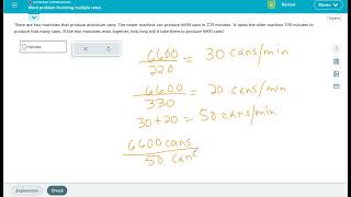 Word problem involving multiple rates