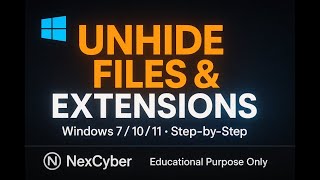 Unhide Folders, File Extensions & Protected OS Files in Windows | Step-by-Step Tutorial