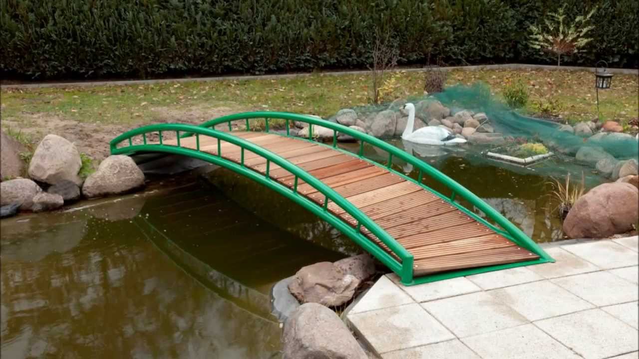 Teichbrücke mit Bankirai / pond bridge by EdelstahlHaese YouTube