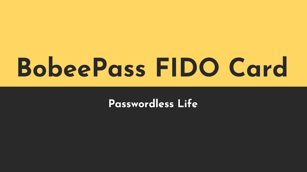 BobeePass FIDO Card