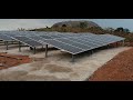 Solar panel installation progress.