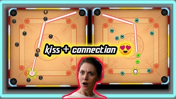 Kiss + Connection shot 😍 / Carrom pool advanced trick shots gameplay♥️