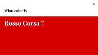 Rosso Corsa color #d40000 hex color - Red color - Cool color d40000