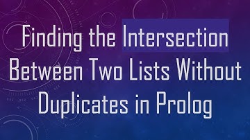 Finding the Intersection Between Two Lists Without Duplicates in Prolog
