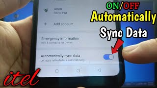 How to turn ON or OFF automatically sync data on itel S15