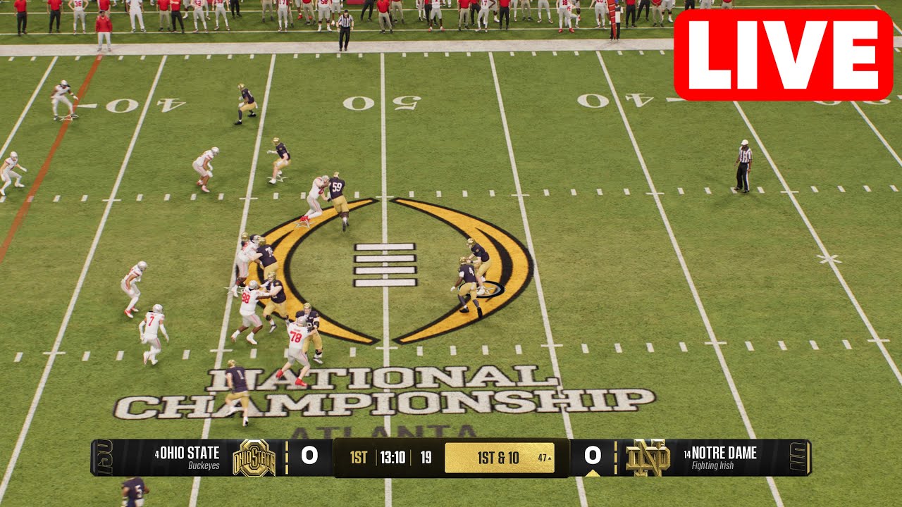NCAAF LIVE🔴 Ohio State vs. Notre Dame | CFP National Championship ...