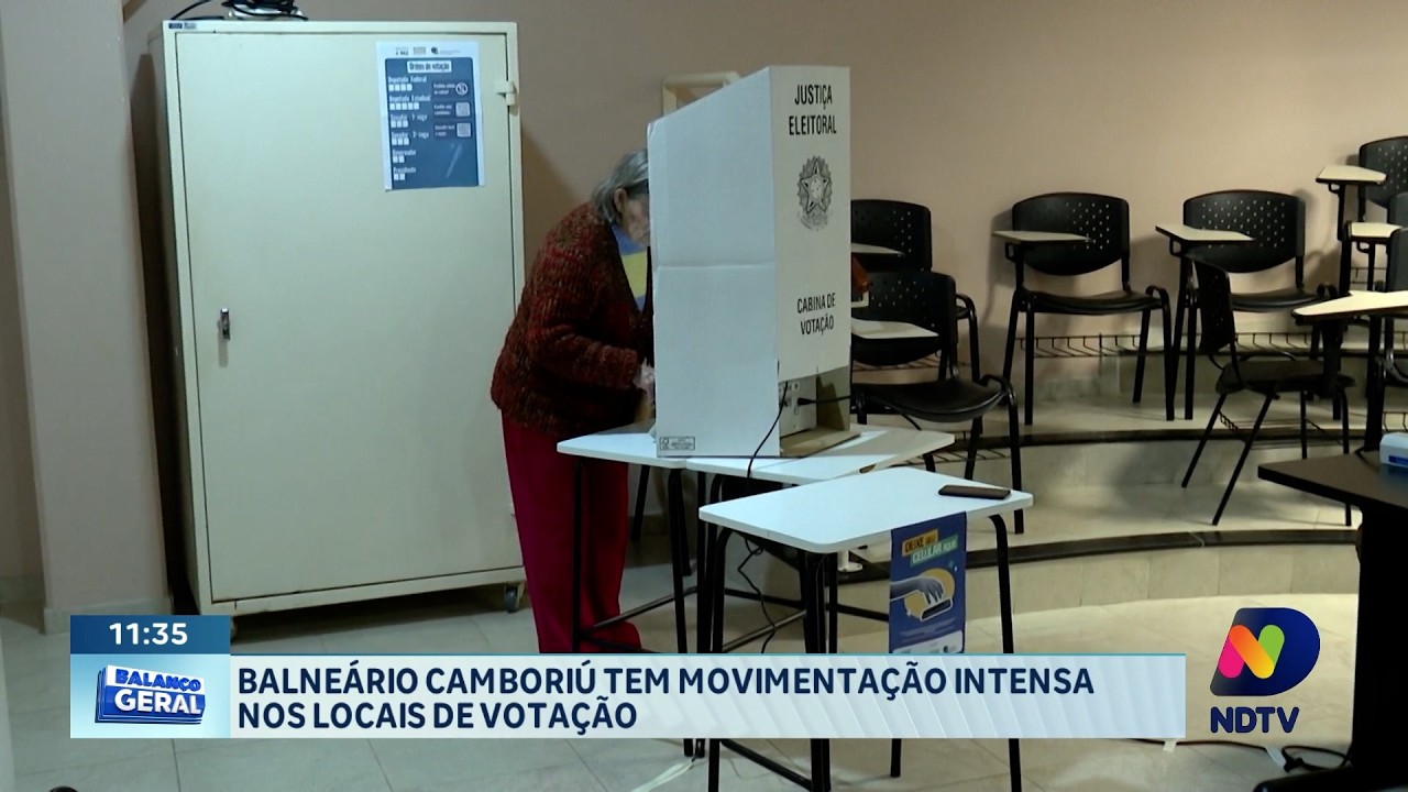 Balneário Camboriú tem movimentação intensa nos locais de votação