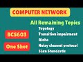 BCS603 | Computer Network Final Topics | Topologies, Aloha Protocol, Noisy Channel Explained | AKTU