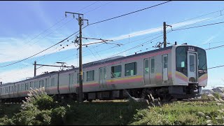 E129系B22編成【4K】信越本線下り快速新潟行き3481M