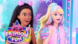 Barbie Goes Through A Magical Fashion Portal & Sings In Space!