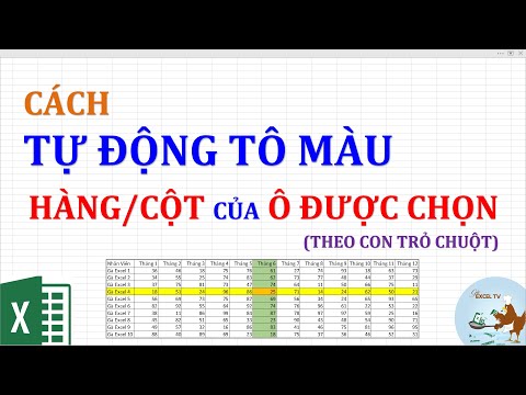 Cách tự động tô màu hàng cột theo con trỏ chuột (highlight column and row of active cell)