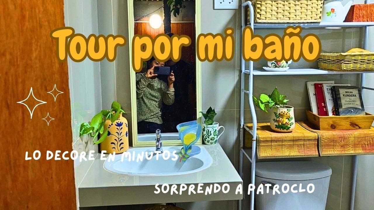 TOUR por mi baño, lo decore en minutos y sorprendi a mi novio