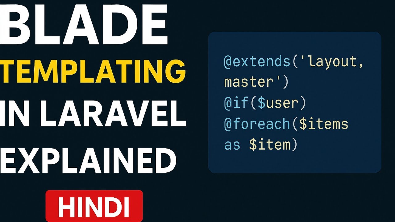06 | Blade Templating in Laravel Explained | Blade Basics, Directives & Inheritance (Hindi)