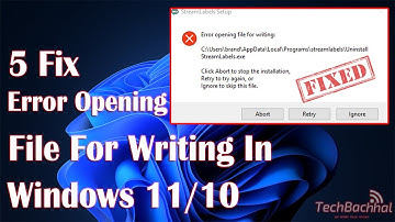 Fix Error opening file for writing in Windows 11 / 10 - How To Solve error During installation ✅
