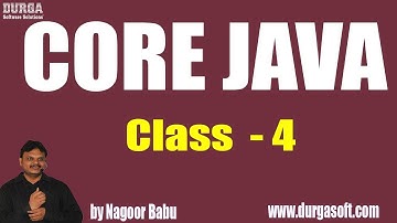 Learn Core Java Online Training by Nagoor Babu Sir On 10 - 08 - 2018 @ 10:00 AM