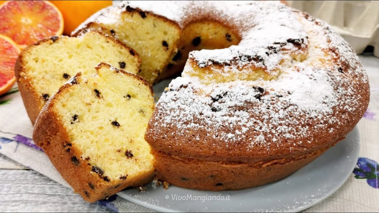 Ciambella arancia e cioccolato sofficissima