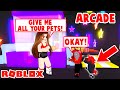 This NEW ARCADE Brainwashes Kids And STEALS Their PETS In Adopt Me! (Roblox)