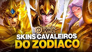 TESTANDO as SKINS dos CAVALEIROS DO ZODÍACO no HOK | Honor of Kings