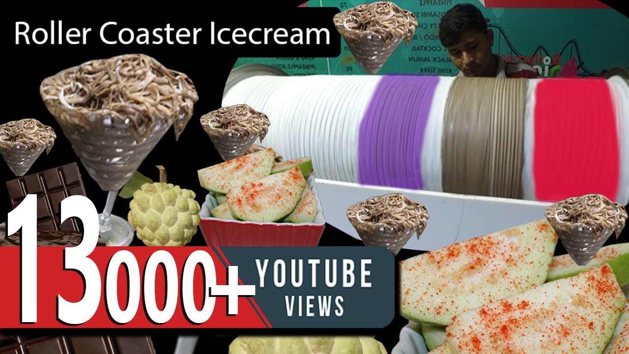 Amazing ROLLER COASTER NATURAL FRUIT ICE CREAM Mumbai Street Food