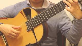 Video thumbnail of "Ballade Pour Adeline; Guitar Cover (+One Man Band)"