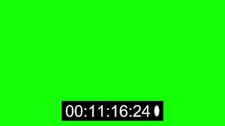 1 Hour TimeCode Counter - 4K Green screen FREE high quality effects