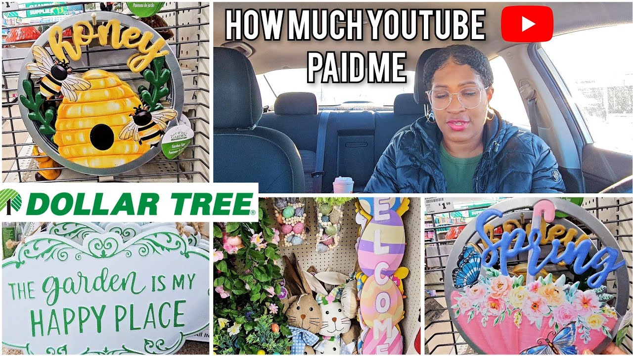 DOLLAR TREE | WHAT YOUTUBE PAID ME IN A YEAR AFTER BEING MONETIZED 