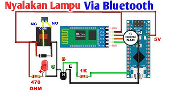 Begini cara menyalakan lampu via bluetooth HP, Arduino Project bluetooth HC05
