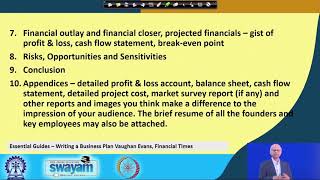 Lecture 31 : Writing Business Plan