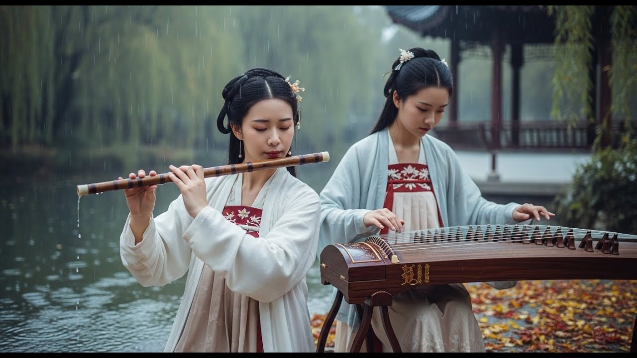 🌧️ Bamboo Flute & Guzheng in the Rain | Peaceful Chinese Zen Music for ...