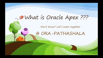 Oracle Apex Leaning- Module 1