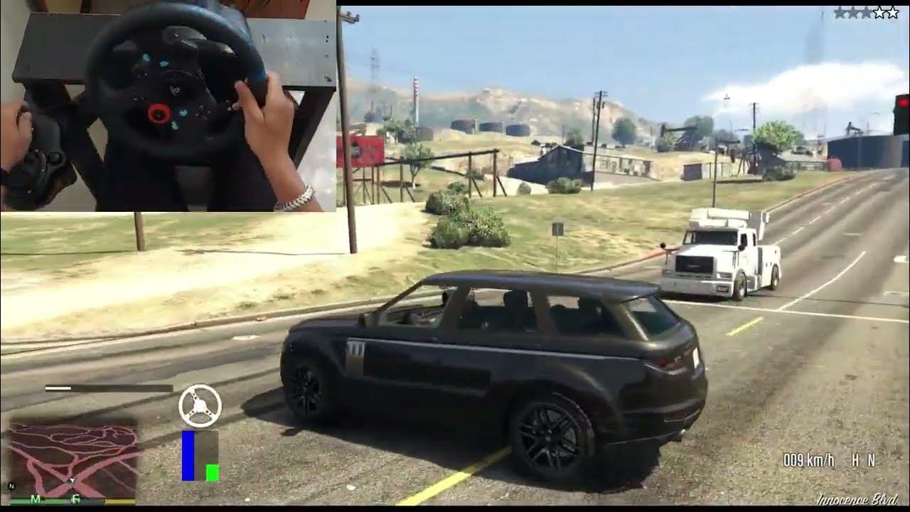 😎 Police Chase GTA 5 with steering wheel steering wheel GTA 5 Driving Force Gt YouTube