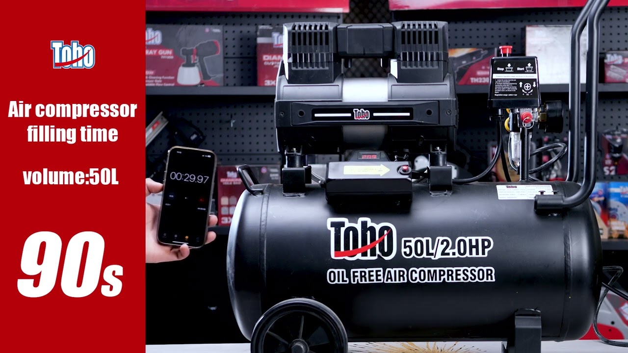 TOHO AIR COMPRESSOR 50L REFILL SPEED TEST