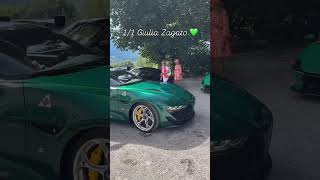 Who is a fan of the one of a kind Alfa Romeo Giulia SWB Zagato#life#like#car#horsepower#viralvideo