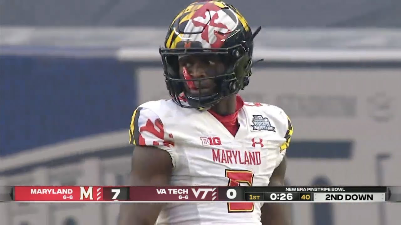 Rakim Jarrett (Maryland WR 5) Vs. Virginia Tech 2021 YouTube