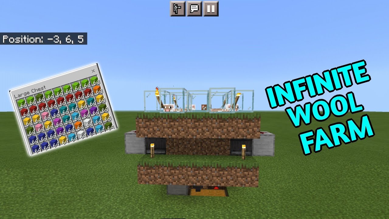 MINECRAFT UNLIMITED WOOL FARM TUTORIAL | TAHA GAMING