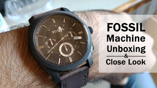 FOSSIL FS4656 Machine - Watch before buying this Men&#39;s Analog Watch - Unboxing &amp; Close Look