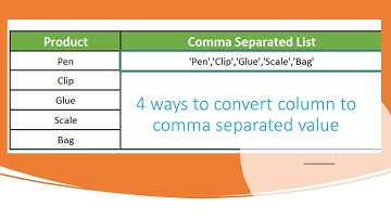 4 Ways to Convert Excel Column to Comma Separated Value